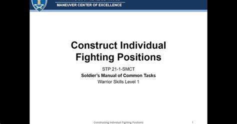 army fighting positions powerpoint|types of fighting positions army.